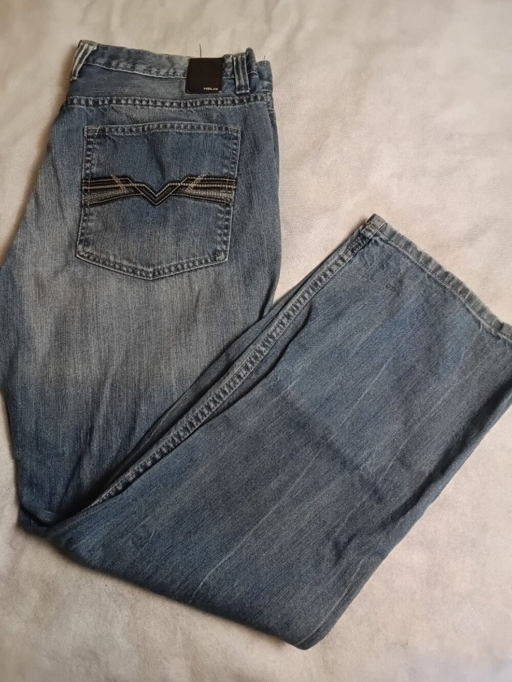 HELIX Mens Jeans Relaxed Straight 36W 32L